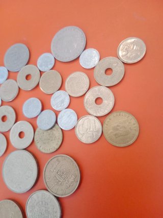 Lote de monedas antiguas pesetas españolas