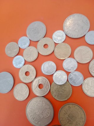 Lote de monedas antiguas pesetas españolas