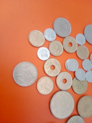 Lote de monedas antiguas pesetas españolas