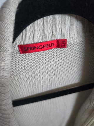 Chaqueta Springfield Algodón Beige y Rojo