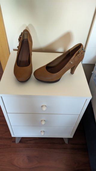 Zapatos tacón mujer marrones talla 39