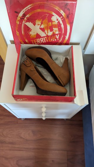 Zapatos tacón mujer marrones talla 39