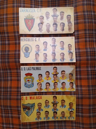 7 Cromos Fútbol 1954-55 Chocolates Batanga
