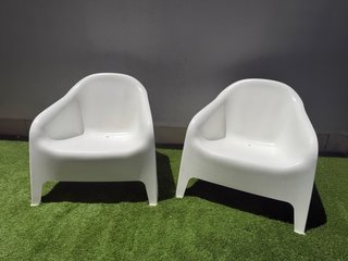 Sillones de exterior blancos de plástico