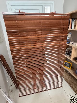 2 Tende Veneziane in Legno 1x1,5m