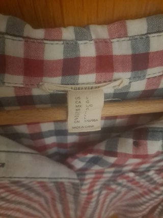 Camisa cuadros mujer azul y rojo