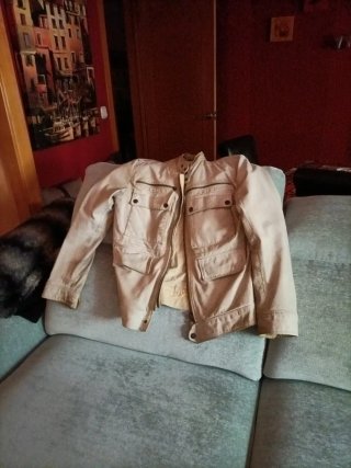 Cazadora Zara Man Piel Beige Talla M