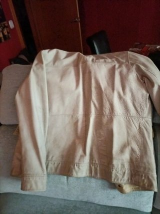 Cazadora Zara Man Piel Beige Talla M
