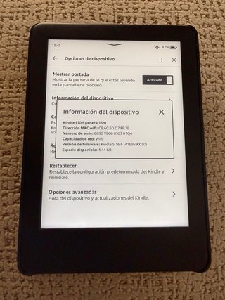 Kindle 10ª Gen + Cable + Funda + Libros