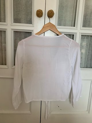 Blusa Blanca Brownie Manga Larga