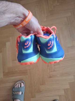 Zapatillas Asics Padel Azul Naranja