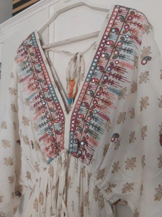 Vestido India Talla Única Multicolor