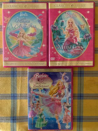 Lote 3 DVDs Barbie Clásicos