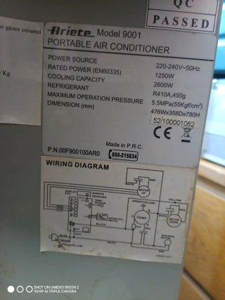 Aire Acondicionado Portátil Ariete