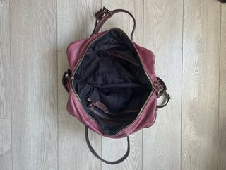 Bolso Adolfo Dominguez Bicolor Marrón y Morado