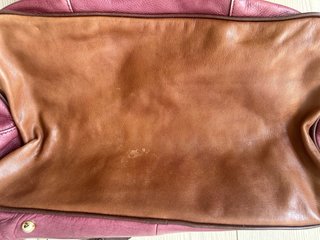 Bolso Adolfo Dominguez Bicolor Marrón y Morado