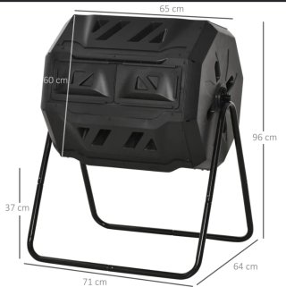 Compostador Giratorio 160L Outsunny Nuevo