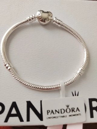 Pulsera Pandora 16cm Cierre Corazón Plata