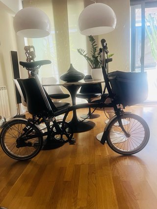 Bicicleta Brompton Plegable Negra 3 V.--IMPECABLE