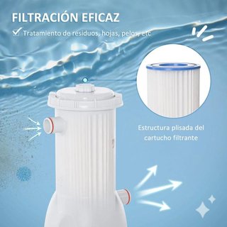 Depuradora Piscina 3785L/h hasta 18000L Blanca