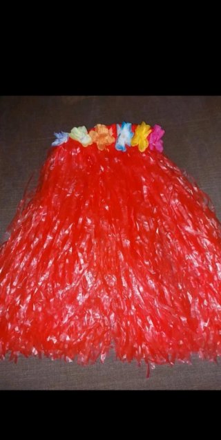 Falda Hawaiana Roja