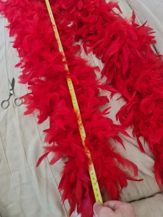 Plumas Chandelle auténticas Rojo Alta calidad