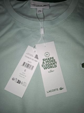 Camiseta Lacoste Verde Agua Talla XL