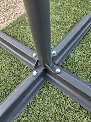 Sombrilla de jardín gris