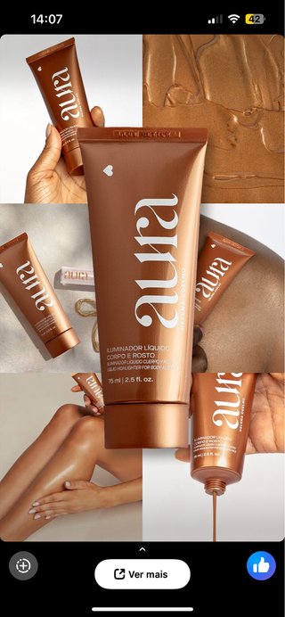 Iluminador Líquido Aura Corpo e Rosto