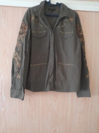 Camisa mujer manga larga bordada