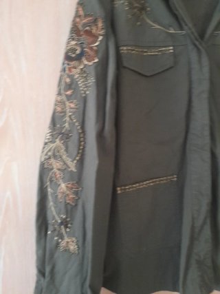 Camisa mujer manga larga bordada