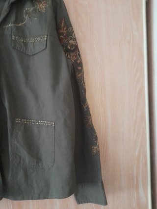 Camisa mujer manga larga bordada