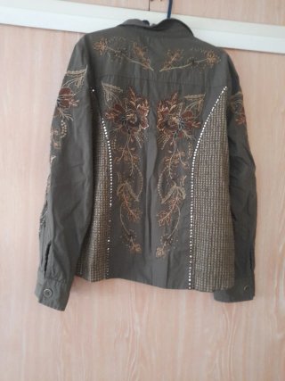 Camisa mujer manga larga bordada