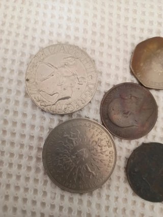 Lote de 5 monedas antiguas Inglesas