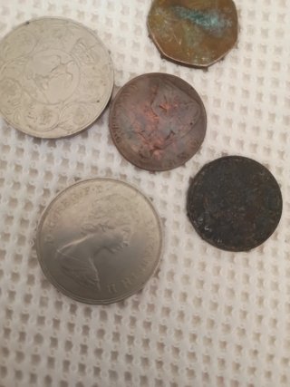 Lote de 5 monedas antiguas Inglesas