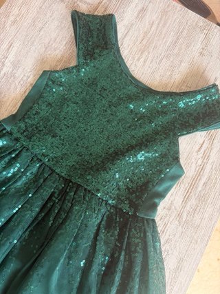 Vestido de fiesta lentejuelas y bailarinas