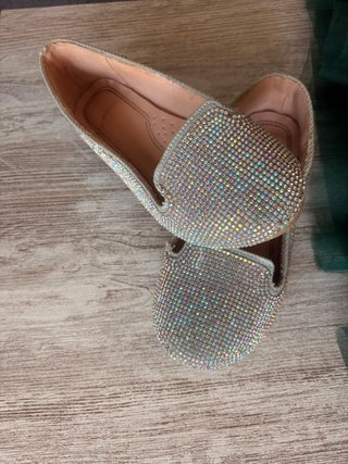 Vestido de fiesta lentejuelas y bailarinas
