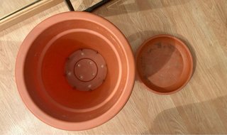Maceta Redonda Plástica Ø40cm + Plato Ø32cm