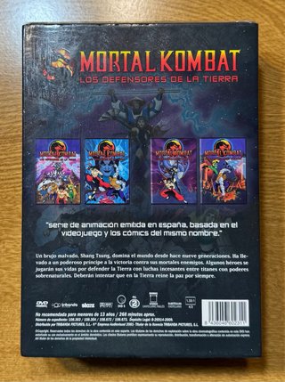 Mortal Kombat. Los Defensores Tierra. 4 DVD