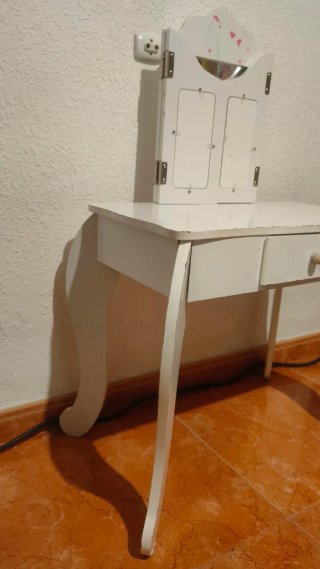 Tocador mesita infantil con espejo Homcom