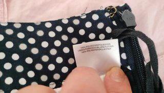 Falda verano lunares azul y blanco