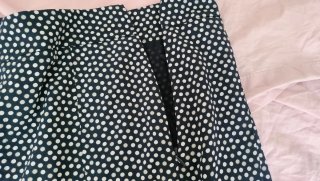 Falda verano lunares azul y blanco