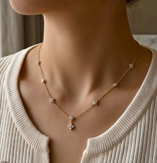 Collar Plata Moissanitas