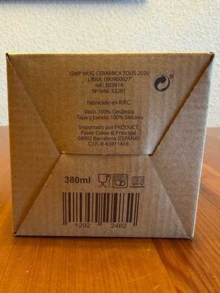 Taza cerámica TOUS con tapa de silicona