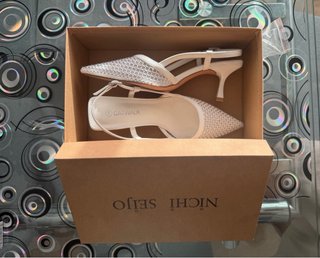 Zapatos de tacón Catwalk plateados talla 38