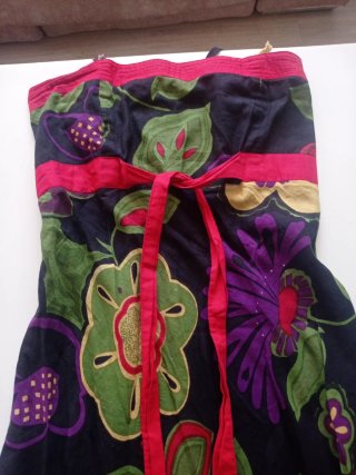 Vestido largo estampado mujer