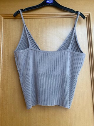 Top Zara tirantes gris talla M