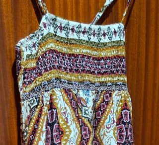Vestido largo tirantes estampado Talla S