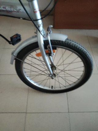 Bicicleta Plegable Plata Racer.