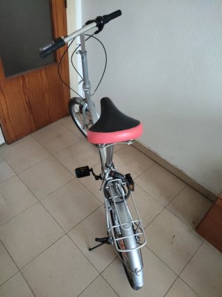 Bicicleta Plegable Plata Racer.